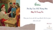 Suy niệm Thứ Bảy Tuần XXI Thường Niên