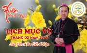 LỊCH MỤC VỤ THÁNG 02.2026 CỦA ĐỨC GIÁM MỤC GP