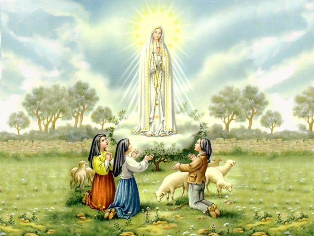 our lady of fatima the rosary mother god hd wallpaper 505612 1024x768