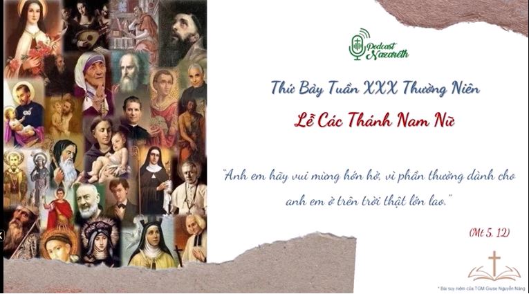 SUY NIỆM THỨ BẢY TUẦN XXX MÙA THƯỜNG NIÊN