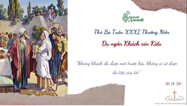 Suy niệm Thứ Ba Tuần XXXI Thường Niên