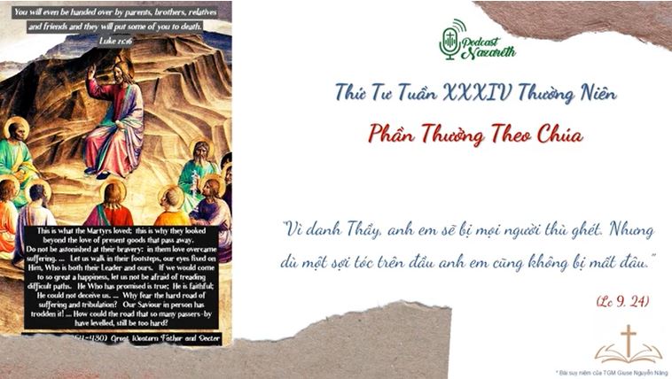 Suy niệm Thứ Tư Tuần XXXIV Thường Niên