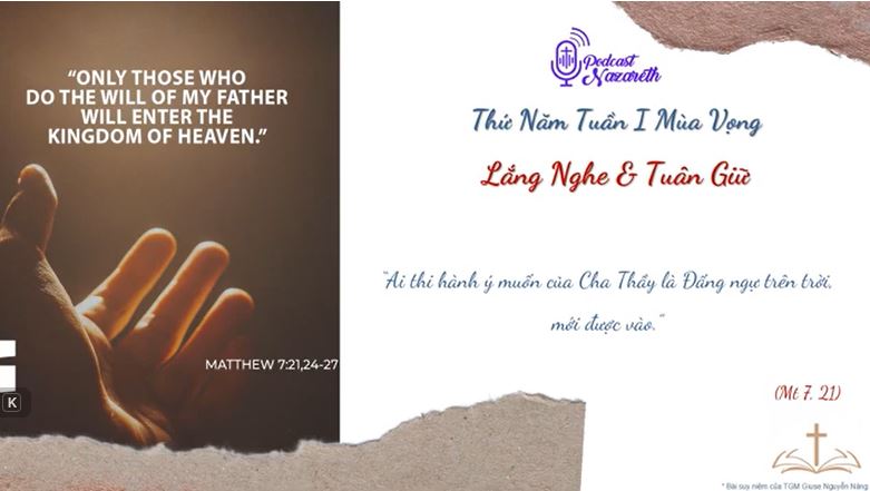 Suy niệm Thứ Năm Tuần I Mùa Vọng