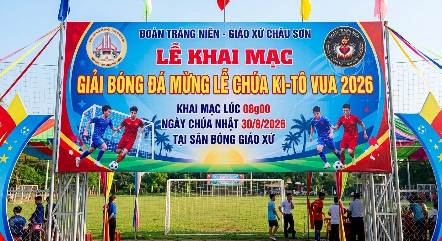 KHAI MẠC GIẢI BÓNG ĐÁ ĐOÀN TRÁNG NIÊN GIÁO XỨ CHÂU SƠN MỪNG LỄ CHÚA KITÔ VUA VŨ TRỤ 2026