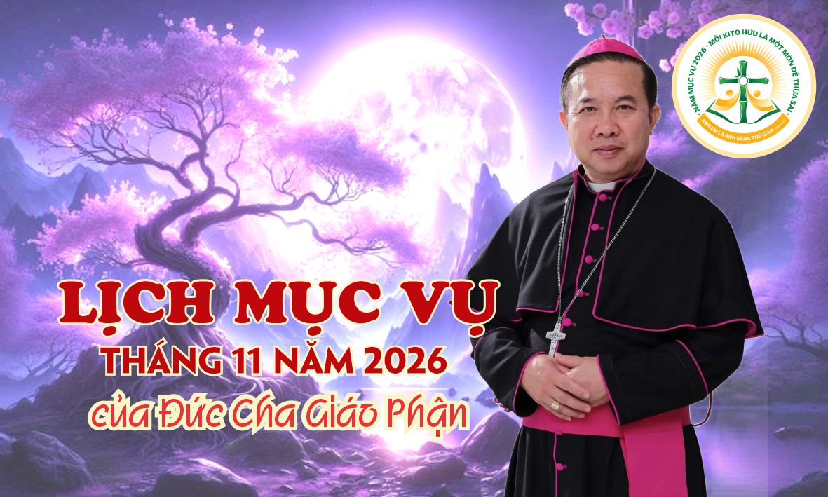 LỊCH MỤC VỤ THÁNG 11 NĂM 2026 CỦA ĐỨC CHA GIÁO PHẬN